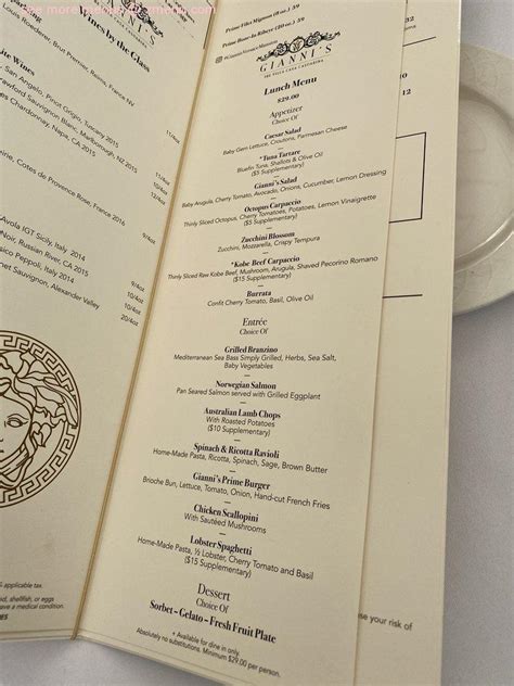 versace mansion collection|Versace mansion restaurant menu.